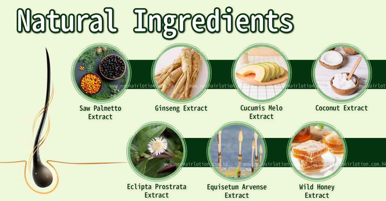 Natural ingredients used in Neo Hair Lotion